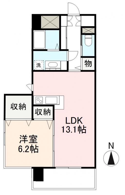 RICHEL(1LDK/1階)の間取り写真