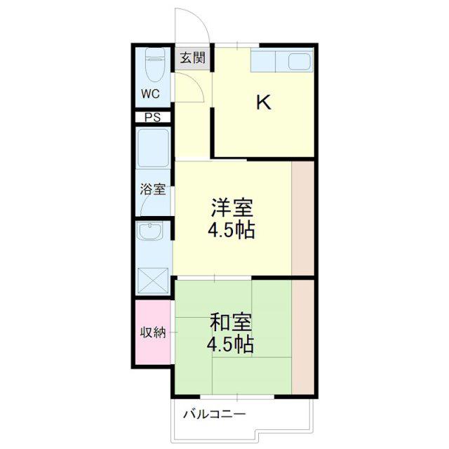 リッチマンPART2(2K/1階)の間取り写真