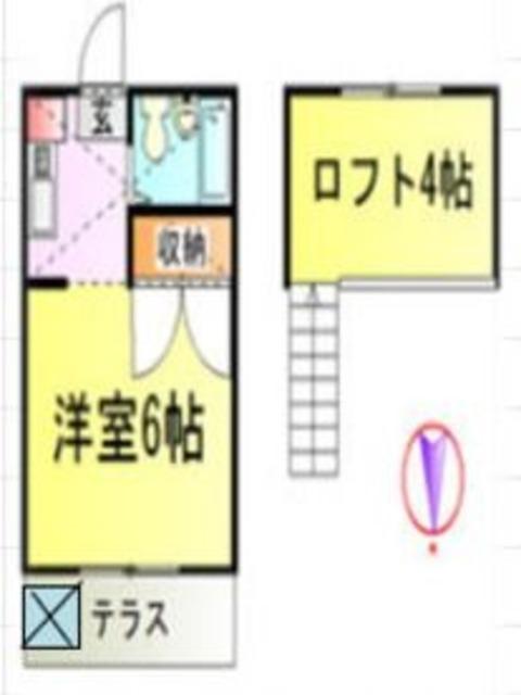 S・A・C西八王子(ワンルーム/1階)の間取り写真