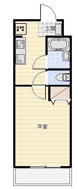 エザンス(1K/2階)の間取り写真