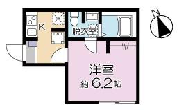 アイクル西川口(1K/1階)の間取り写真