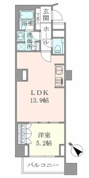 BRILLIA代官山プレステージ(1LDK/3階)の間取り写真