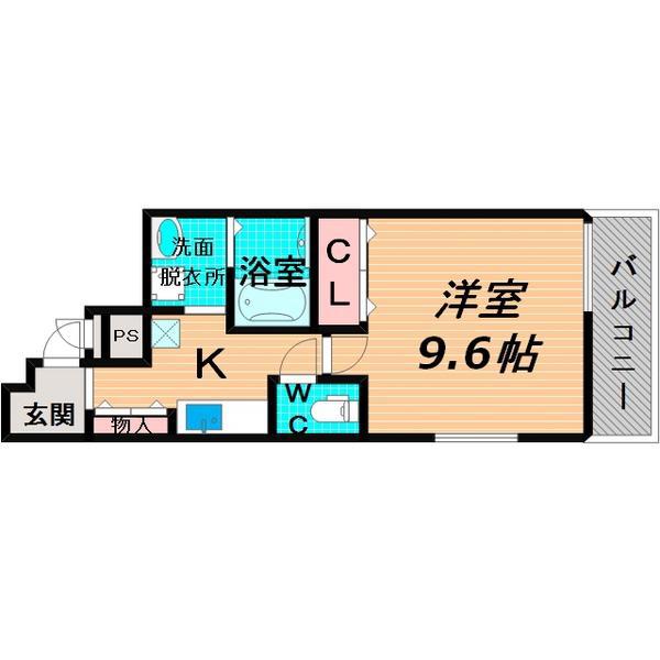 フジパレス中宮(1K/1階)の間取り写真