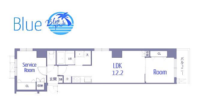 GRAND-MERE横浜大口(1SLDK/2階)の間取り写真