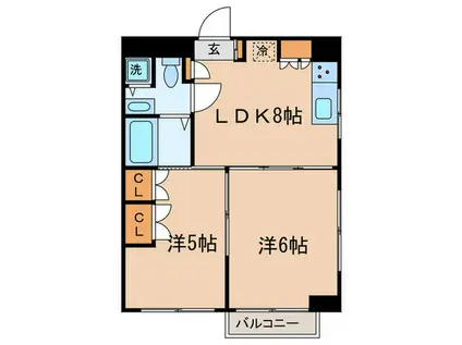 バロンハイツ目白(2LDK/4階)の間取り写真