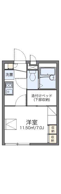 レオパレスコメット(1K/1階)の間取り写真
