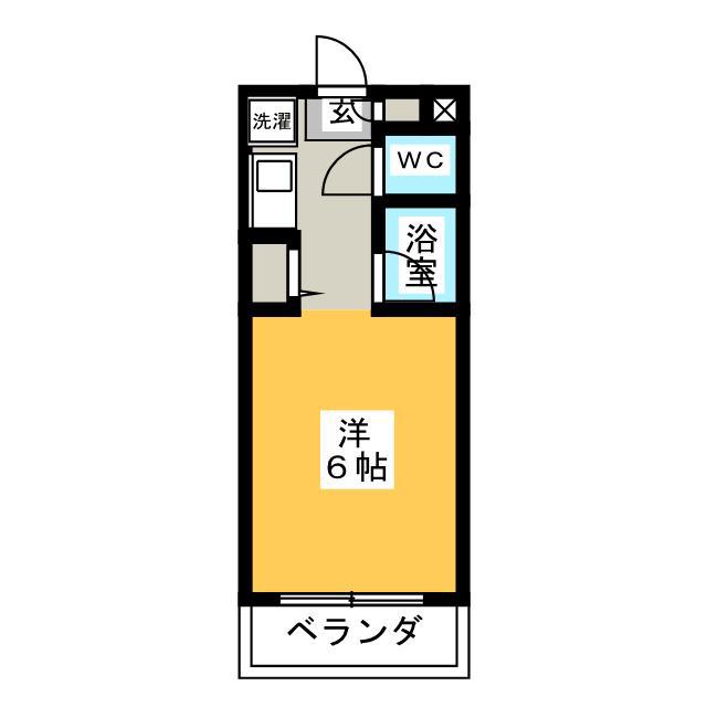 マンション セレス(ワンルーム/4階)の間取り写真