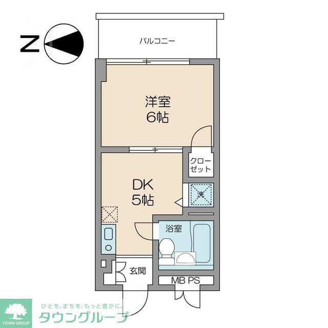 ステップス(1DK/3階)の間取り写真