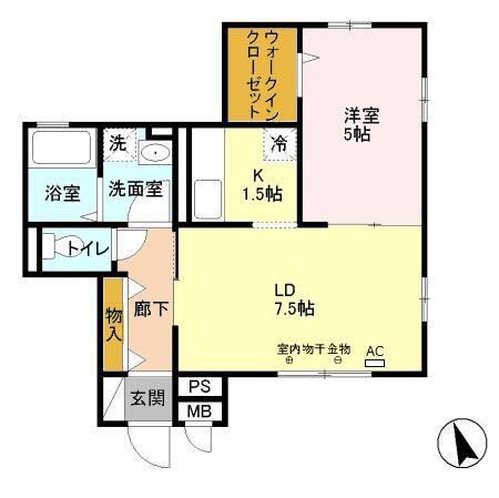 ドルチェ・パエーゼ(1LDK/3階)の間取り写真