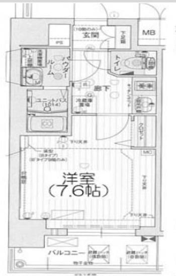 ララプレイス四天王寺前夕陽ヶ丘(1K/9階)の間取り写真