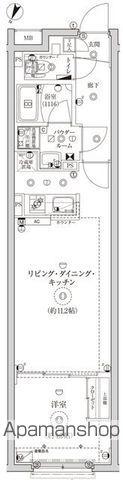 CREATIF池袋(1LDK/4階)の間取り写真