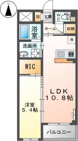 パークシティ・M(1LDK/2階)の間取り写真