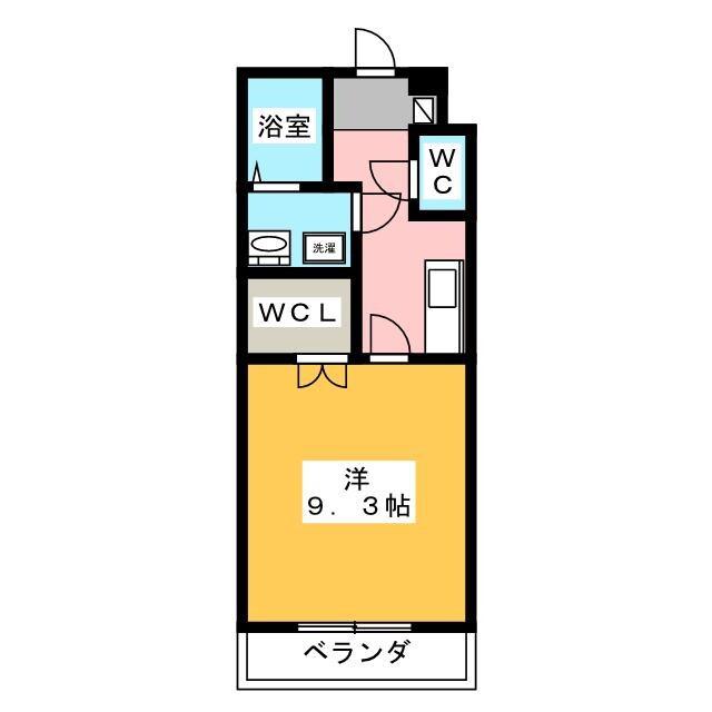 ヴィヴル ミュウII(1K/2階)の間取り写真
