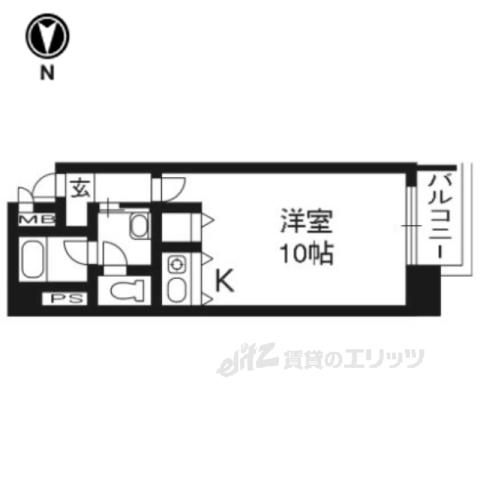 パラーティ21塚本(ワンルーム/9階)の間取り写真