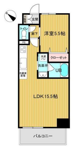 ルーチェ 7(1LDK/6階)の間取り写真