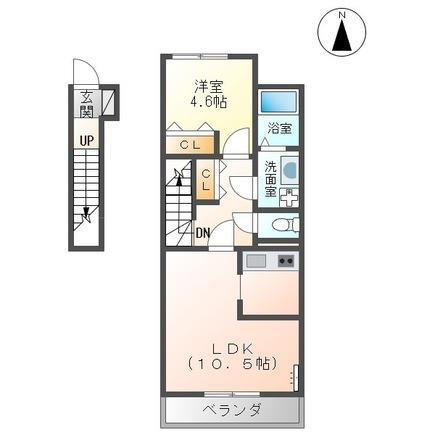 ＪＲ内房線 袖ケ浦駅 バス乗車時間：7分 最寄りバス停で下車 徒歩8分 2階建 築11年(1LDK/2階)の間取り写真