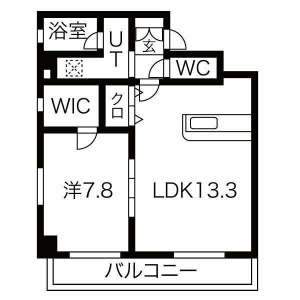 ラプーリア御器所(1LDK/3階)の間取り写真