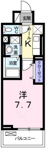 ジュエルIII(1K/6階)の間取り写真