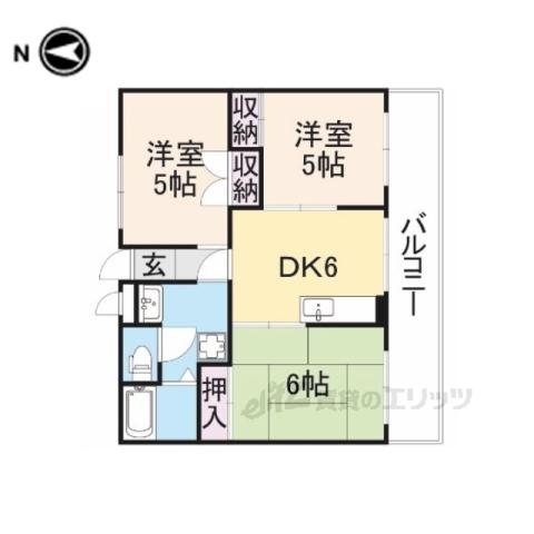 ザ・ラークハウス オブ グリーン(3DK/3階)の間取り写真