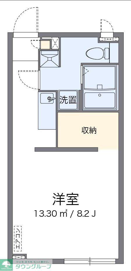 アルクミライエ(ワンルーム/2階)の間取り写真
