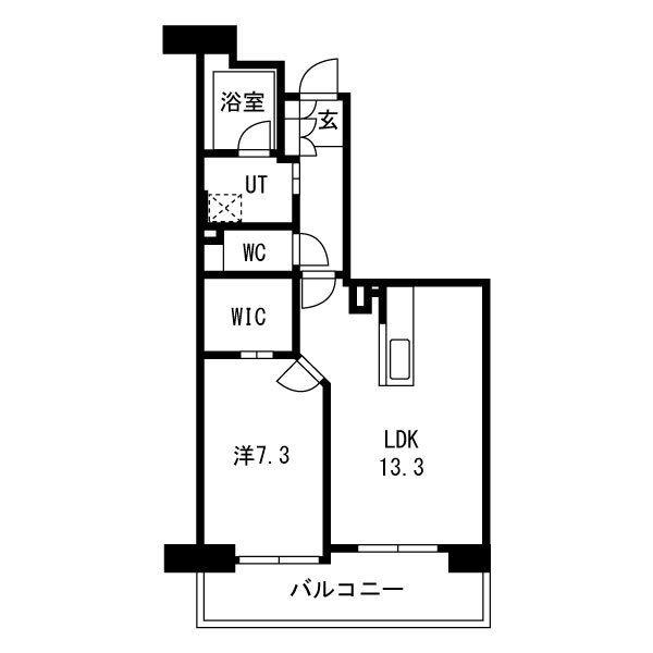 アクティ目黒駅前2棟(1LDK/4階)の間取り写真