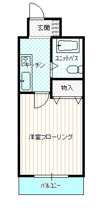 アトゥム熊谷(1K/2階)の間取り写真