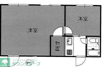 サンコスモ日吉(2K/1階)の間取り写真