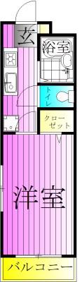 MFマンションII(1K/1階)の間取り写真