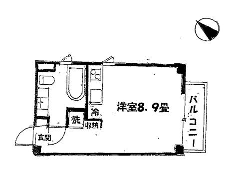 鎌倉テーラービル(ワンルーム/2階)の間取り写真