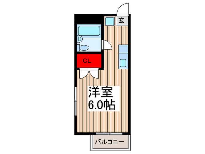 榮清ビル(ワンルーム/3階)の間取り写真