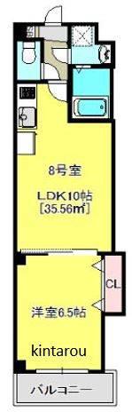 金太郎ヒルズ175(1LDK/2階)の間取り写真