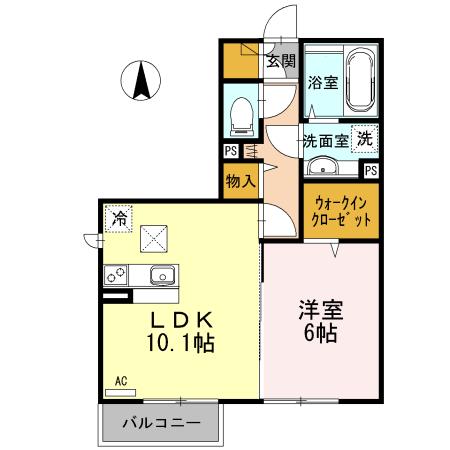 ティルタ サリ(1LDK/1階)の間取り写真