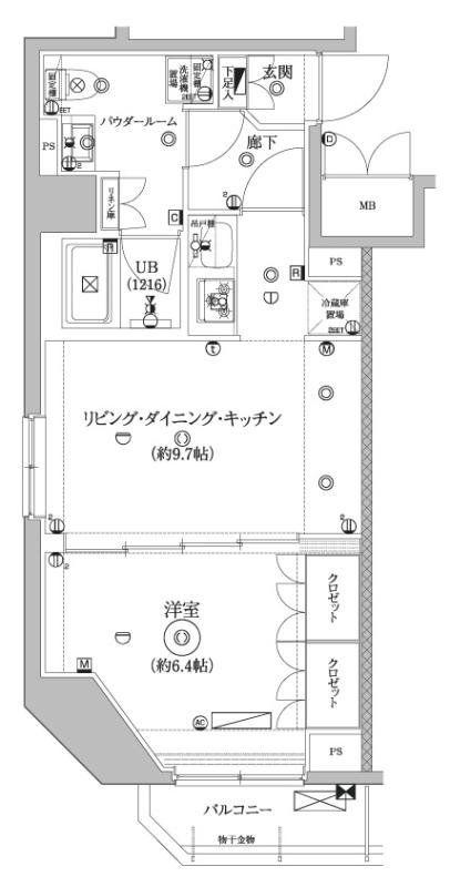 セジョリ墨田イーストIII(1LDK/4階)の間取り写真