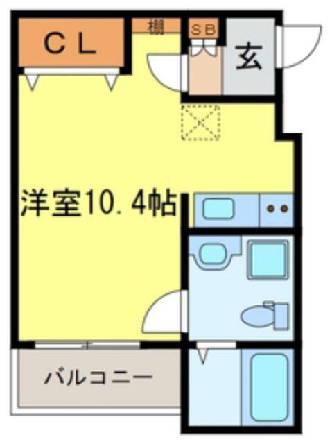 CHAMBRE HIDEMIⅡ(ワンルーム/2階)の間取り写真