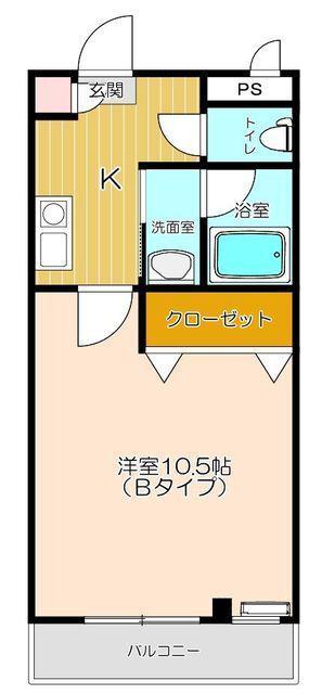プラチナコート56番館(1K/3階)の間取り写真