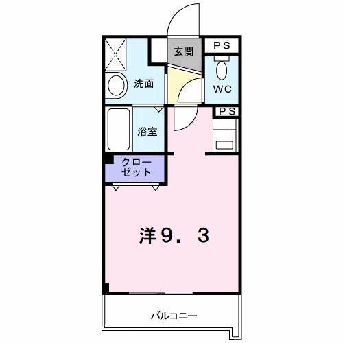 リヴィエールII(ワンルーム/2階)の間取り写真