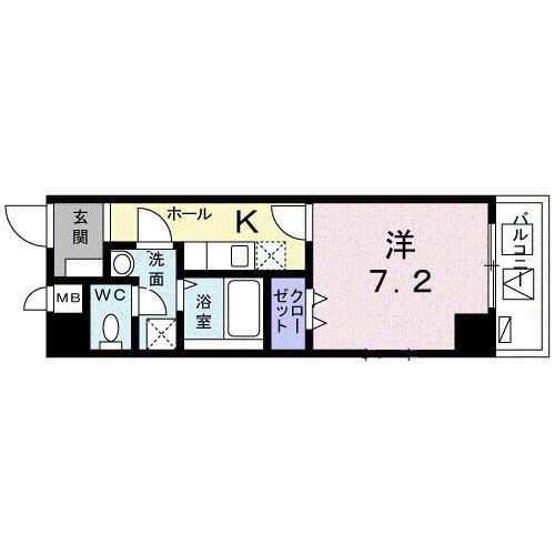 ステラフィッサ2465(1K/2階)の間取り写真