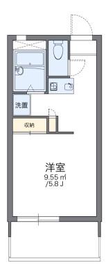 レオパレスツインズ加島壱番館(1K/2階)の間取り写真