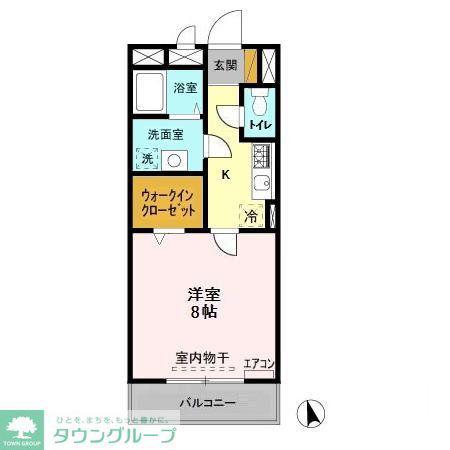 FOREST WIND(1K/2階)の間取り写真