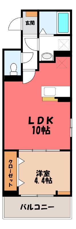 アベニール・I(1LDK/2階)の間取り写真