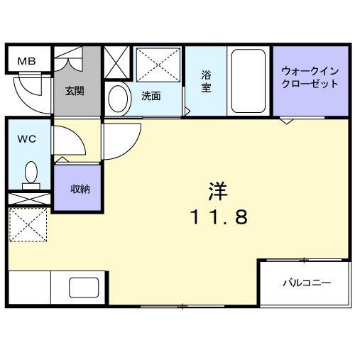ミニョンSK-II(ワンルーム/2階)の間取り写真