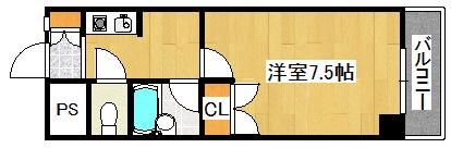 えんだら50歩(1K/4階)の間取り写真