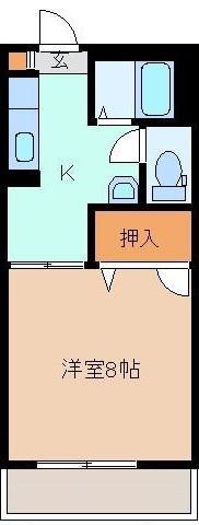 セフィラ マーチ C棟(1K/1階)の間取り写真