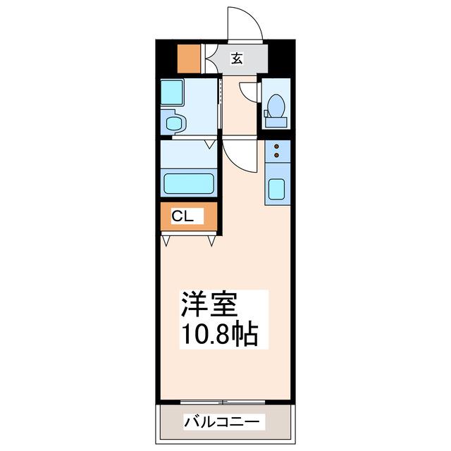 SQUARE菊陽(ワンルーム/3階)の間取り写真