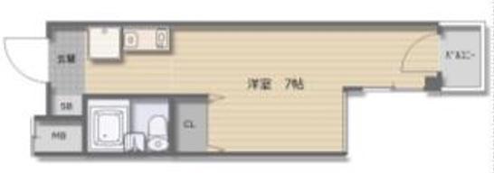 リアライズ阪急吹田I(1K/2階)の間取り写真