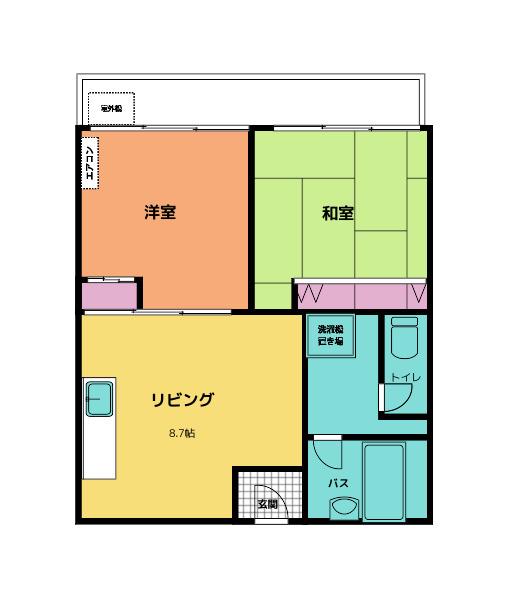リゾートアパート南郷(2DK/2階)の間取り写真