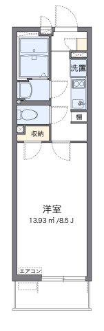 クレイノL ESTATE(1K/2階)の間取り写真
