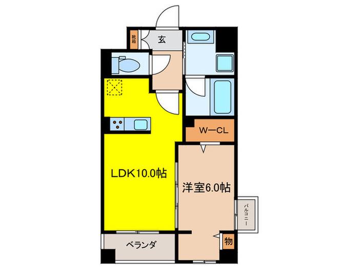 ガーデンコートA 西高島平(1LDK/4階)の間取り写真