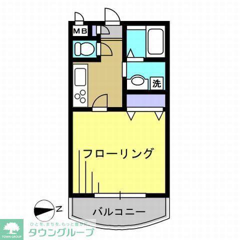 ロワイヤルコート(1K/1階)の間取り写真