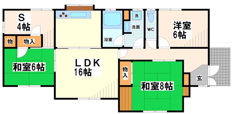 武蔵野市吉祥寺北町(3SLDK/1階)の間取り写真